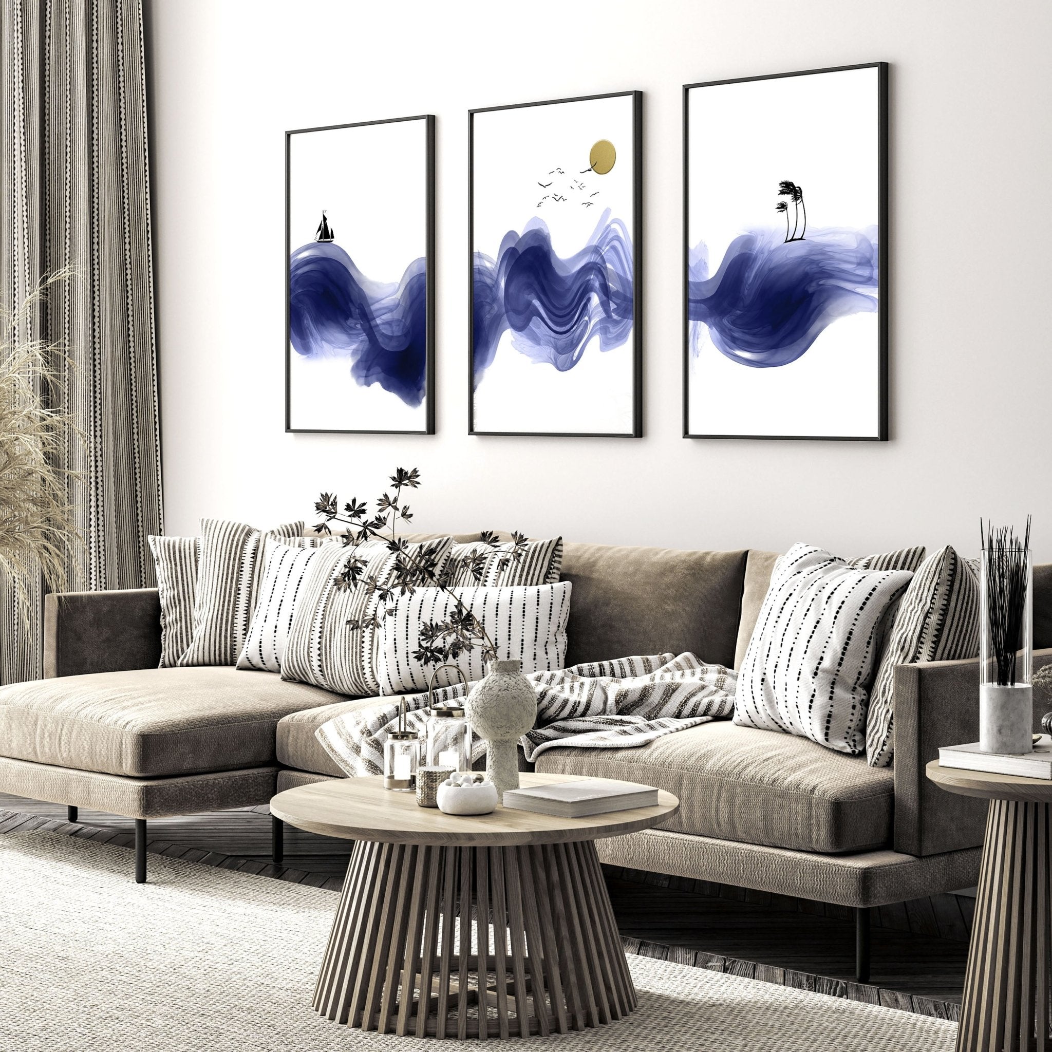 Wall decor Nautical | set of 3 unique wall art prints