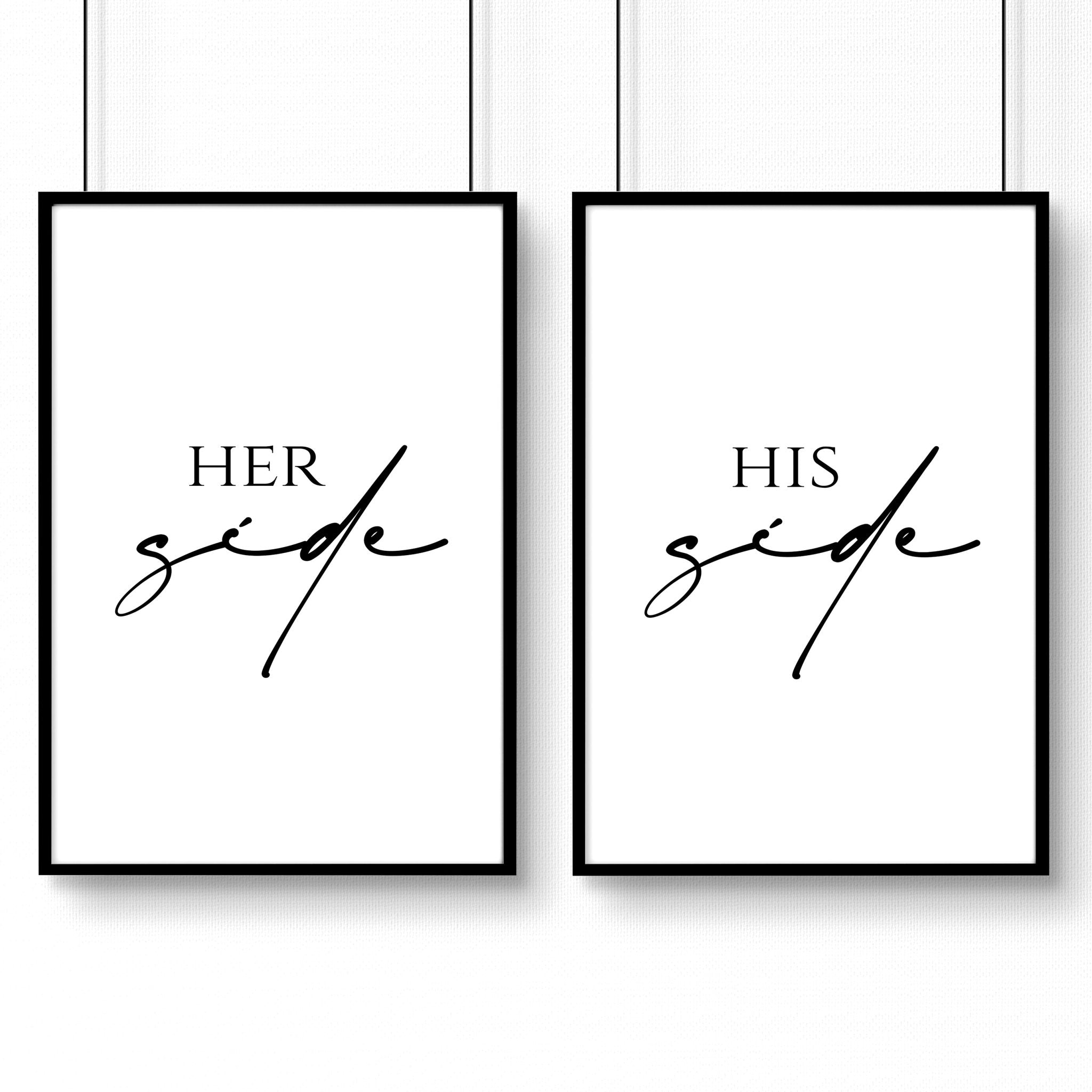 1st wedding anniversary gift | set of 2 wall art prints