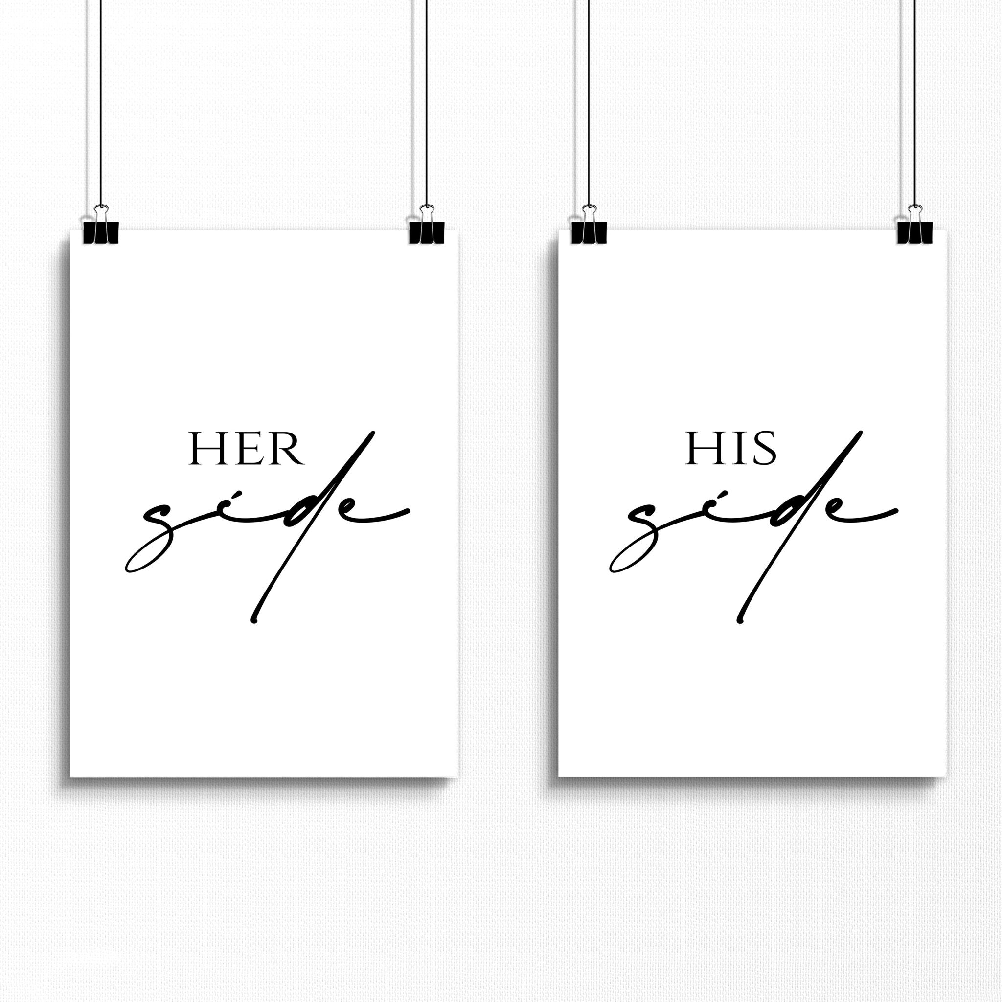 1st wedding anniversary gift | set of 2 wall art prints